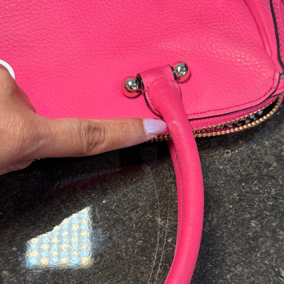 Kate Spade New York Audrey Charles Street Strawfroyo Pink Satchel Crossbody - Picture 13 of 16